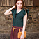 Burgschneider Dress Agga, green - Celtic Webmerchant