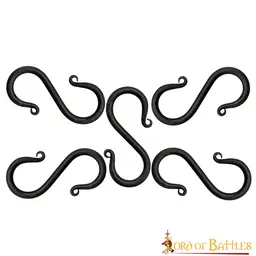 Hand-forged S-hooks set of 5 pieces, 8cm - Celtic Webmerchant