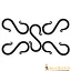 Hand-forged S-hooks set of 5 pieces, 8cm - Celtic Webmerchant