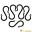 Hand-forged S-hooks set of 5 pieces, 8cm - Celtic Webmerchant