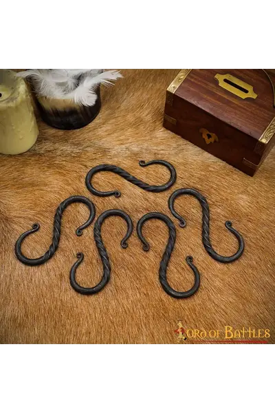Conjunto de 5 ganchos en S forjados a mano - Celtic Webmerchant