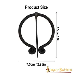 Iron Horseshoe Fibula with Spirals - Celtic Webmerchant