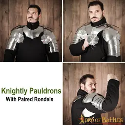 Gothic pauldrons with roundels - Celtic Webmerchant