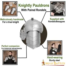 Gothic pauldrons with roundels - Celtic Webmerchant