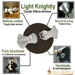 Armadura de codo del siglo XV, Avant - Celtic Webmerchant
