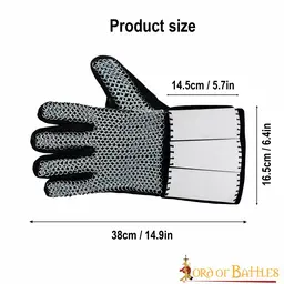 Chain mail gloves with steel plates - Celtic Webmerchant