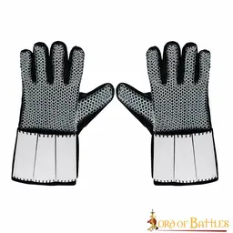 Chain mail gloves with steel plates - Celtic Webmerchant