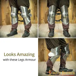 Armure de jambe du 15ème siècle avec rondelles - Celtic Webmerchant