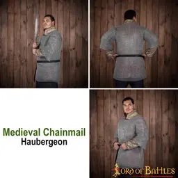 Haubergeon, svart, ej nitad 10 mm - Celtic Webmerchant