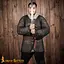 Hauberk med slids, sort, uden nitter 10 mm - Celtic Webmerchant