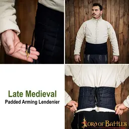 Middeleeuwse pantserriem, zwart - Celtic Webmerchant