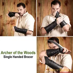 Archer Bracer vänster hand, svart - Celtic Webmerchant
