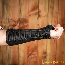 Archer bracer left hand, black - Celtic Webmerchant