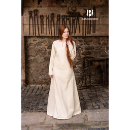 Mittelalterliches Kleid Elisa, weiß - Celtic Webmerchant