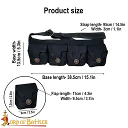 Abenteurertasche Eldric, schwarz - Celtic Webmerchant