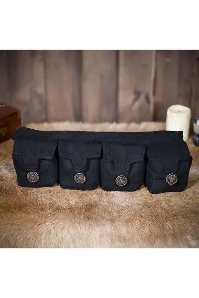 Adventurer bag Eldric, black - Celtic Webmerchant
