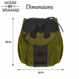 Borsa in pelle Barbarian, verde - Celtic Webmerchant