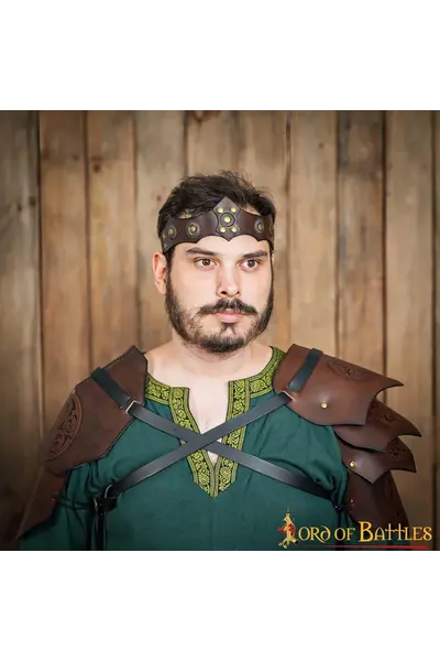 Couronne en cuir Aldon, marron - Celtic Webmerchant