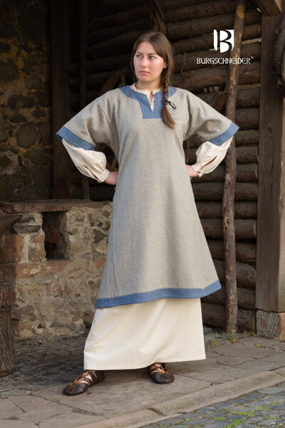 Robe Rusvik Viking Luiza, gris-bleu - Celtic Webmerchant