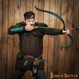 Leather crown Aldon, green - Celtic Webmerchant