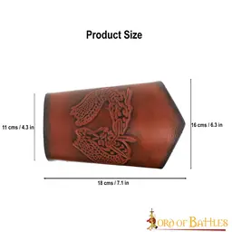 Brassards en cuir dragon, marron - Celtic Webmerchant