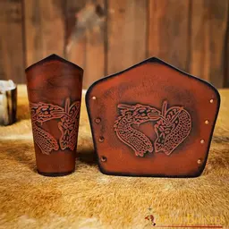 Brassards en cuir dragon, marron - Celtic Webmerchant