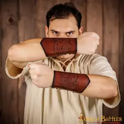 Brassards en cuir dragon, marron - Celtic Webmerchant