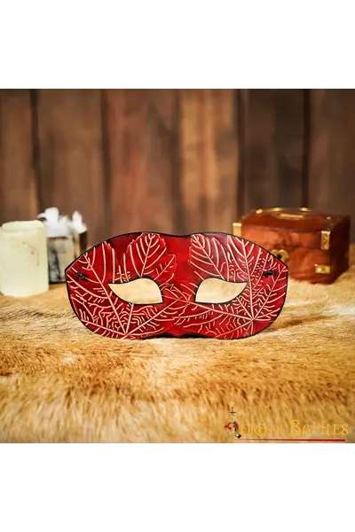 Máscara de cuero Nessa, rojo - Celtic Webmerchant