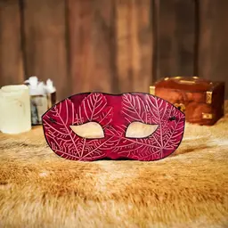 Leren masker Nessa, rood - Celtic Webmerchant