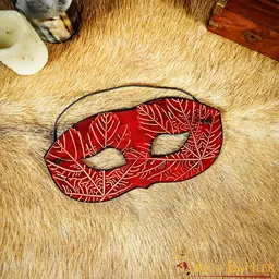 Maschera in pelle nessa, rossa - Celtic Webmerchant