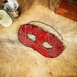 Leather mask Nessa, red - Celtic Webmerchant