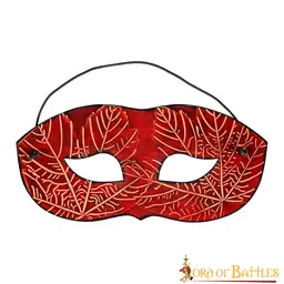 Skórzana maska ​​Nessa, czerwony - Celtic Webmerchant