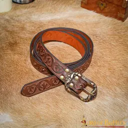 Leather belt Tinuviel, brown - Celtic Webmerchant