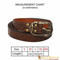 Ceinture en cuir Tinuviel, marron - Celtic Webmerchant