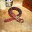 Leather belt Tinuviel, red - Celtic Webmerchant