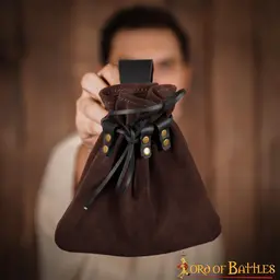 Medieval pouch Amelyn, black - Celtic Webmerchant