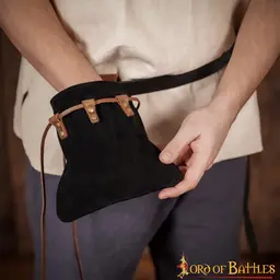 Medieval pouch Amelyn, black - Celtic Webmerchant