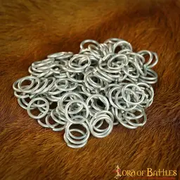 1 kg d'anneaux de cottes de mailles, non rivetés, noirs, 10 mm - Celtic Webmerchant