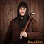 Capuche de mailles, noire, anneaux ronds non rivetés - Celtic Webmerchant