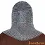 Chain mail coif, black, unriveted round rings - Celtic Webmerchant