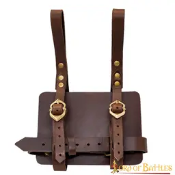 Leather diary holder for belt, brown - Celtic Webmerchant