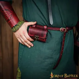 Magisk potion taske med 4 flasker, rød - Celtic Webmerchant