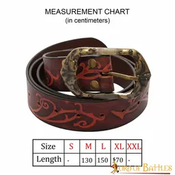 Leather belt Aranel, brown - Celtic Webmerchant