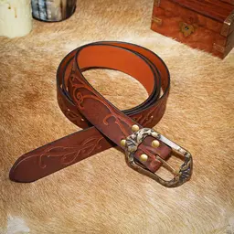 Leather belt Aranel, red - Celtic Webmerchant