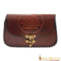 Bolsa vikinga con Valknut, Brown - Celtic Webmerchant