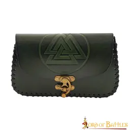 Sacchetto vichingo con valknut, verde - Celtic Webmerchant