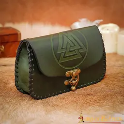 Wikingerbeutel mit Valknut, grün - Celtic Webmerchant