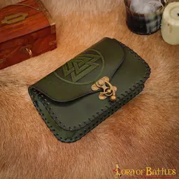 Wikingerbeutel mit Valknut, grün - Celtic Webmerchant