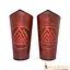 Leather bracers Valknut, brown - Celtic Webmerchant