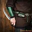 Leather bracers Valknut, green - Celtic Webmerchant